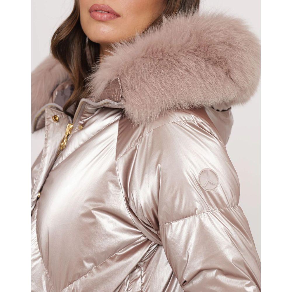 People Of Shibuya Pink Polyester Jackets & Coat PE-13562-IT42|M