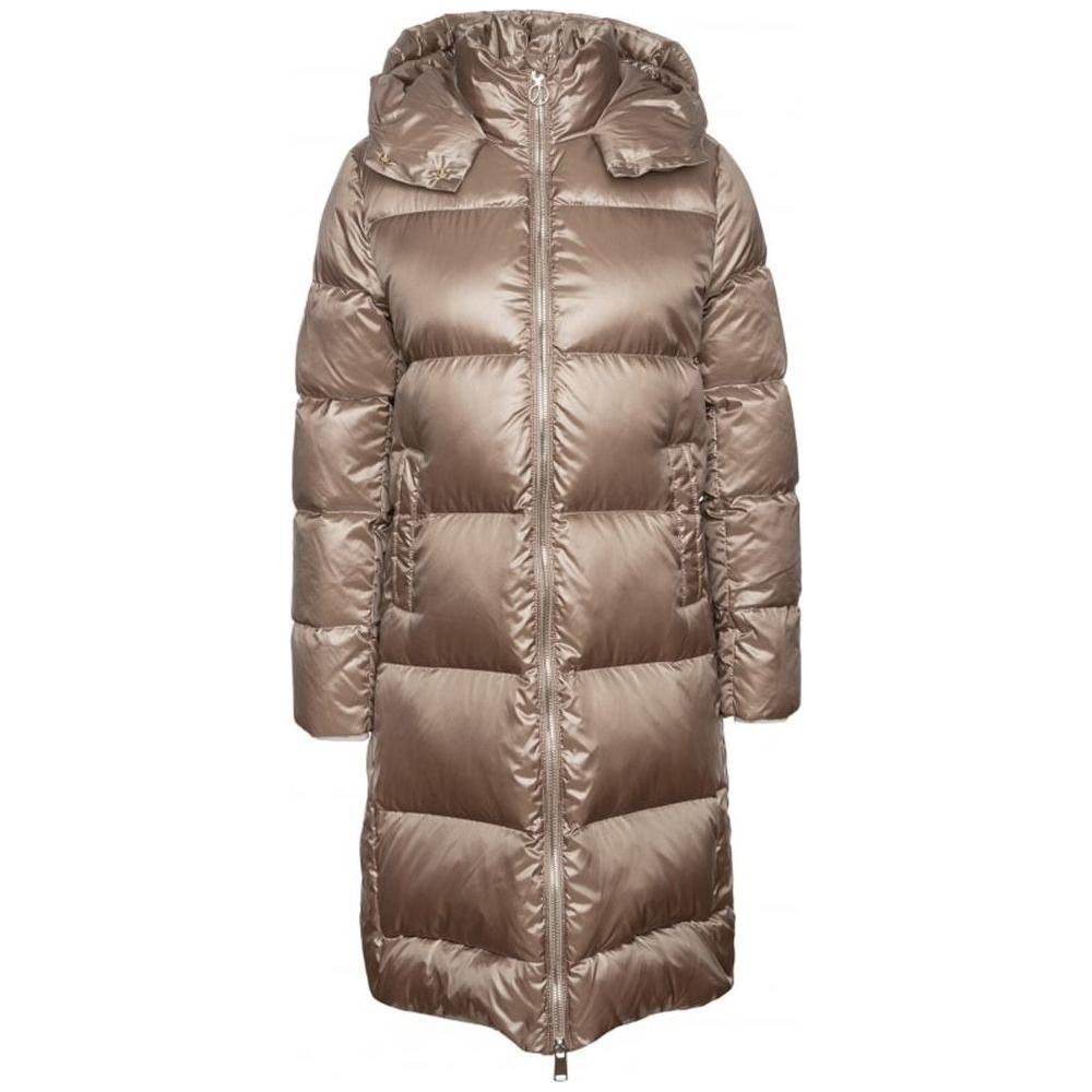 People Of Shibuya Beige Polyester Women's Quilted Jacket