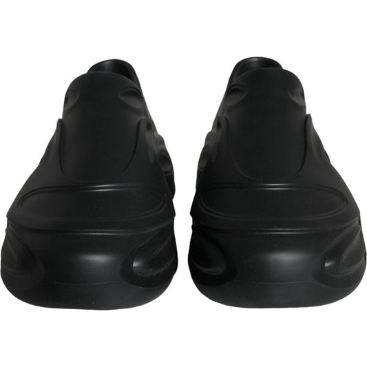 Dolce & Gabbana Black Foiled Rubber Toy Low Top Sneakers Shoes MV5881-44