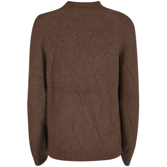 Yes Zee Brown Acrylic Sweater Yes Zee Dark Olive Green
