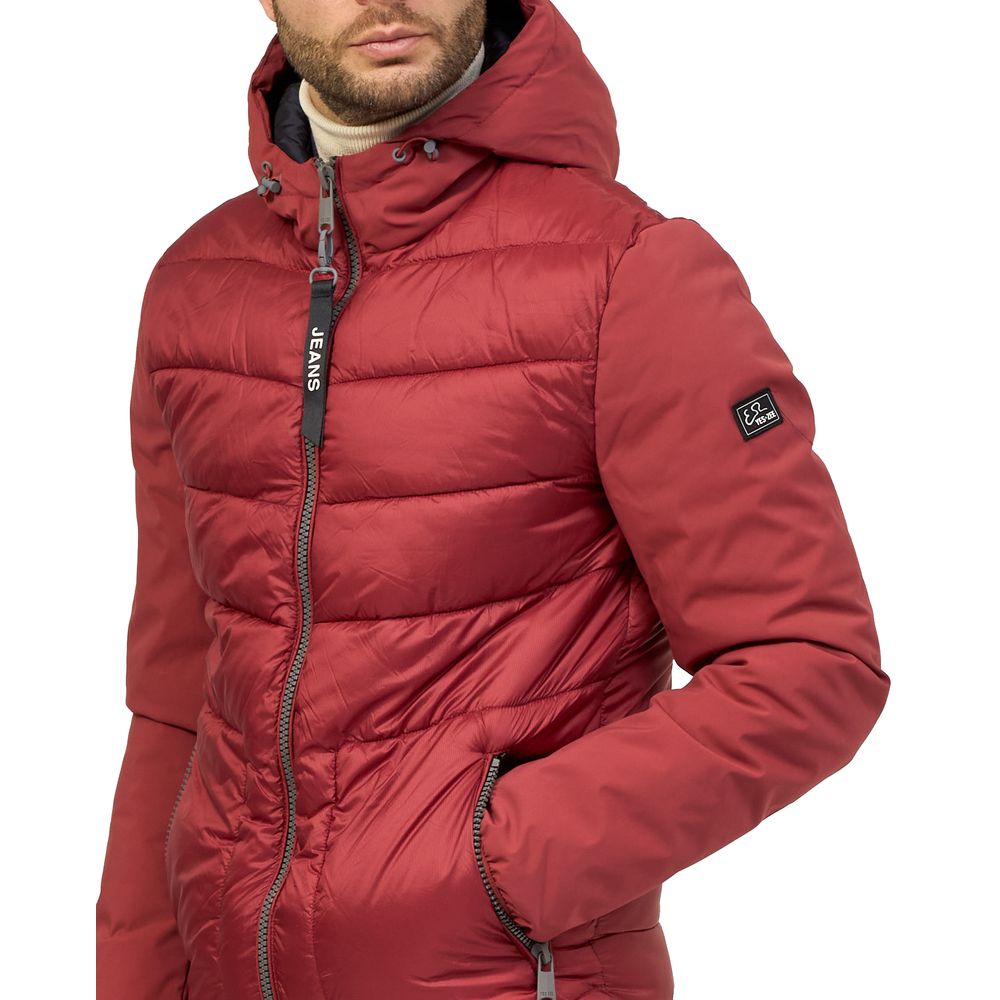 Yes Zee Red Nylon Jackets & Coat