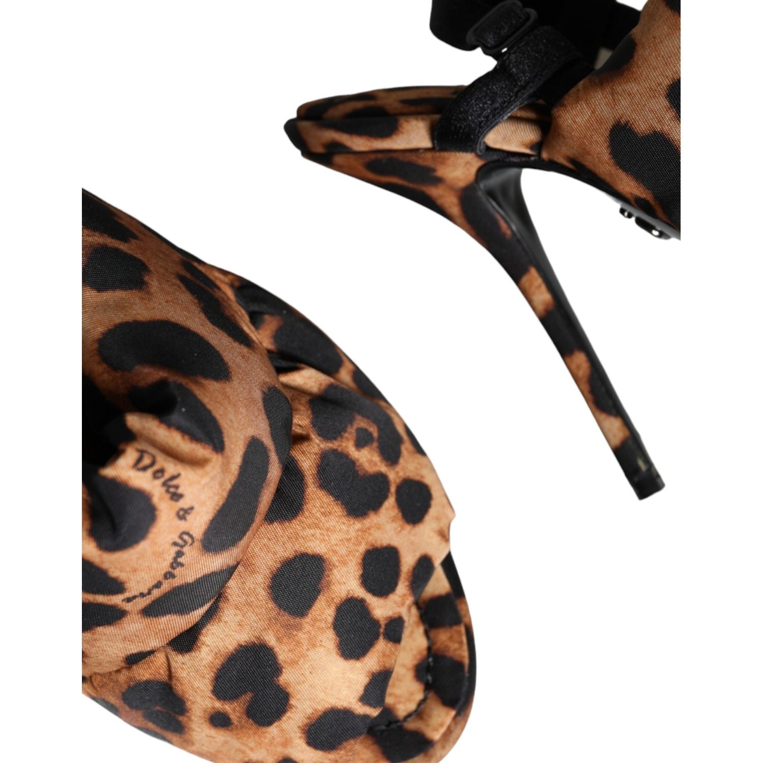 Dolce & Gabbana Brown Leopard Keira Slingback Sandals Shoes