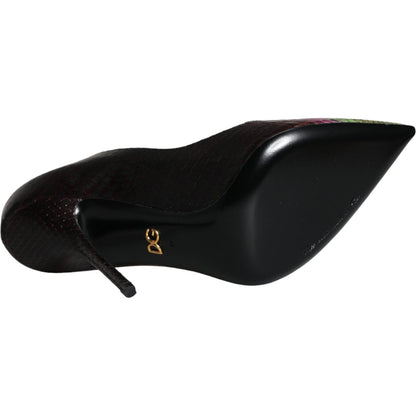 Dolce & Gabbana Multicolor Exotic Leather Heels Pumps Shoes