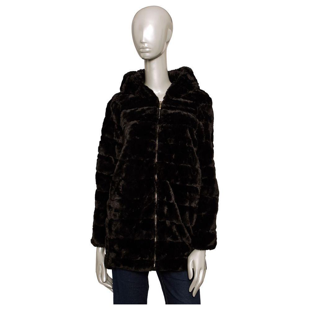 Baldinini Trend Black Polyester Jackets & Coat