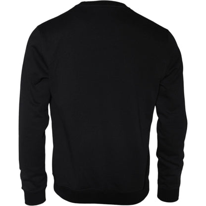 Versace Black Medusa Fleece Cotton Crew Neck Sweatshirt Sweater