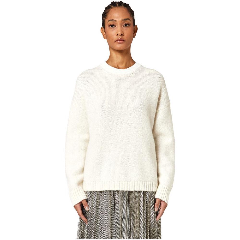Alpha Studio White Recycled Wool Sweater