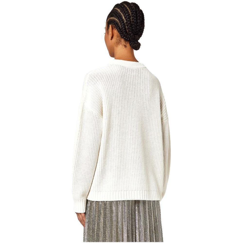 Alpha Studio White Recycled Wool Sweater