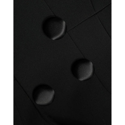 Dolce & Gabbana Black Double Breasted Trench Coat Jacket