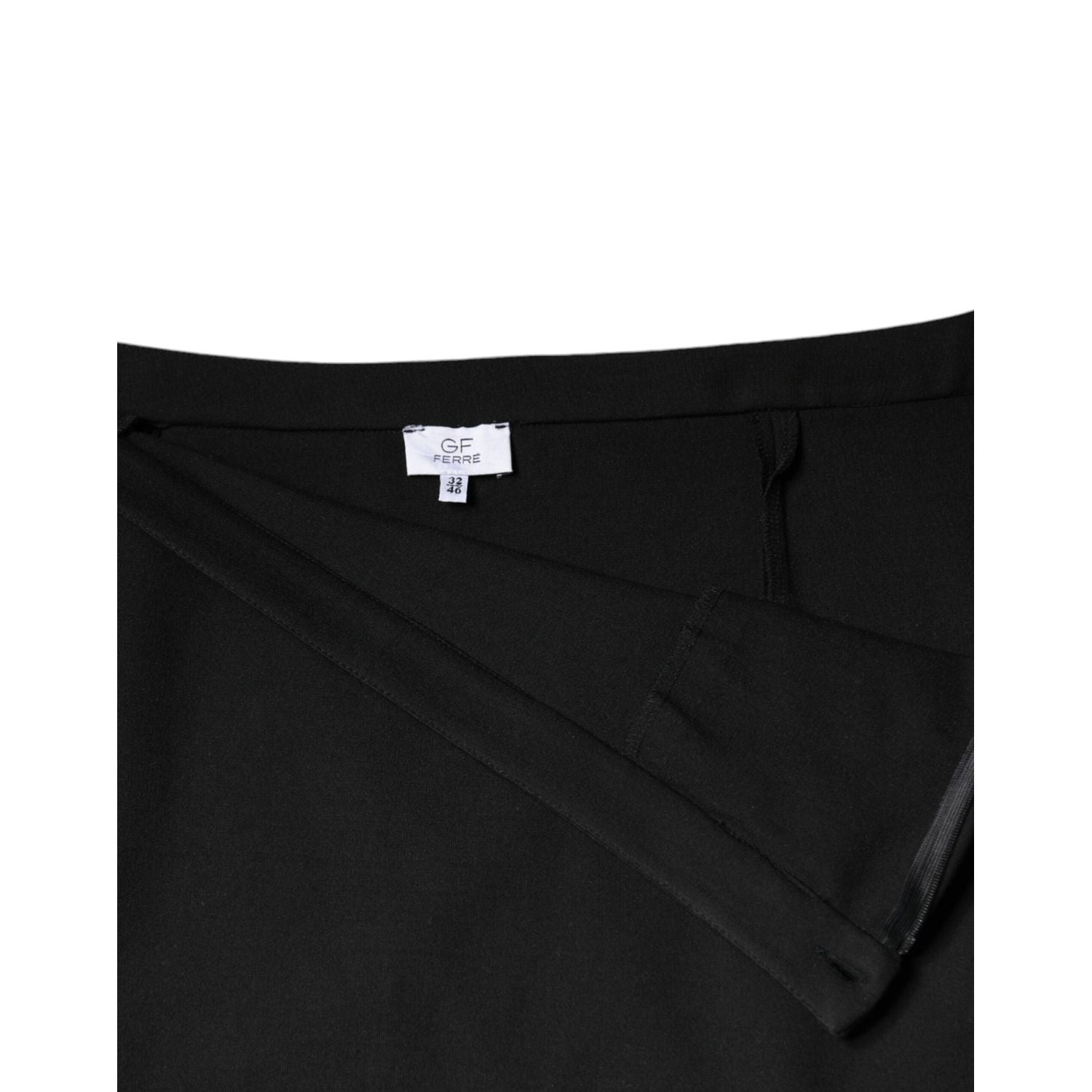 GF Ferre Black Straight Pencil Cut Knee Length Skirt