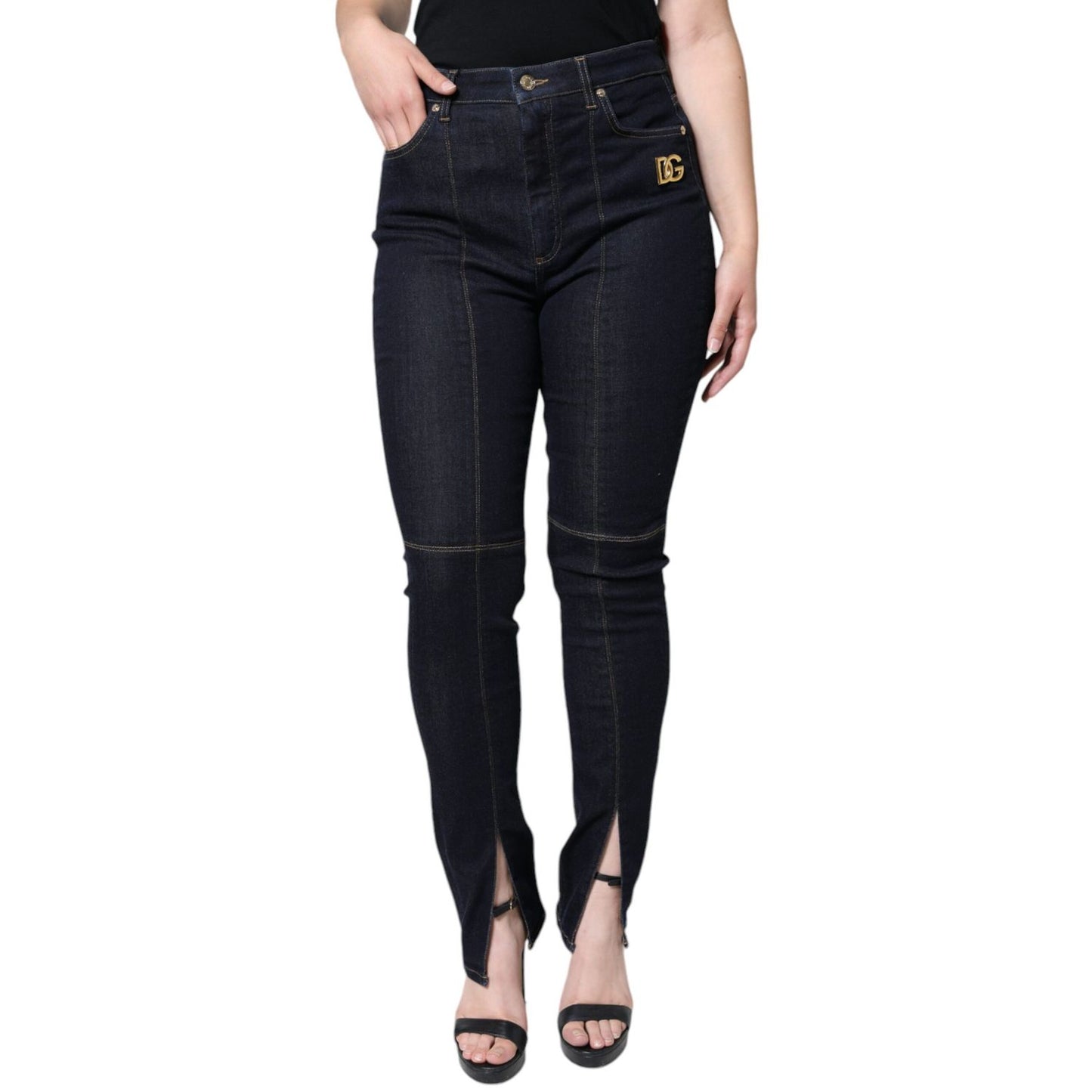 Dolce & Gabbana Black Cotton Blend Skinny Denim Jeans