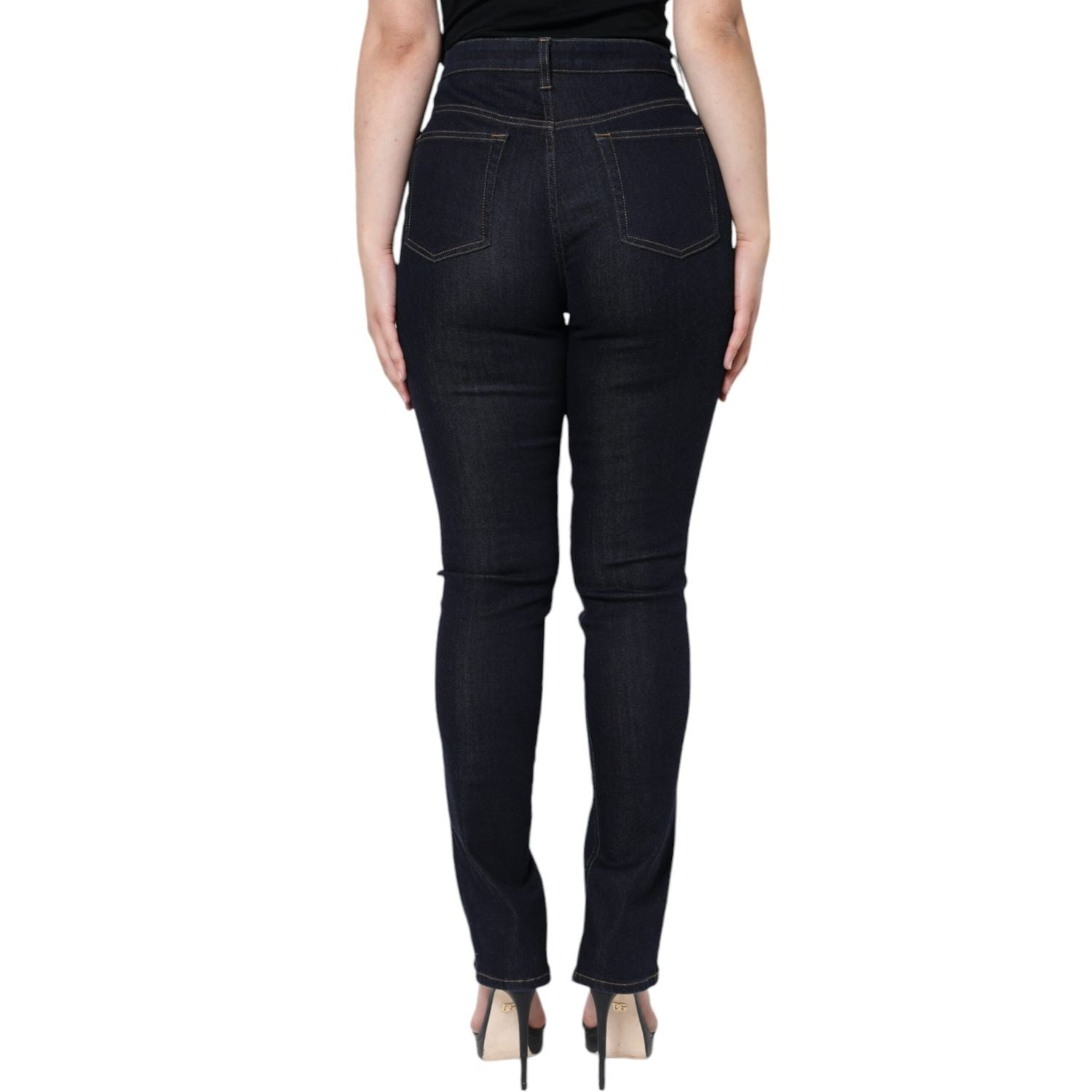 Dolce & Gabbana Black Cotton Blend Skinny Denim Jeans
