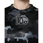 Dolce & Gabbana Black Camouflage Round Neck Sweatshirt Sweater TSH86622-42