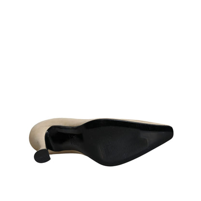 Dolce & Gabbana Beige Suede Leather High Heels Pumps Shoes