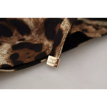 Dolce & Gabbana Brown Leopard Print Swimsuit Swimwear Bikini Bottom