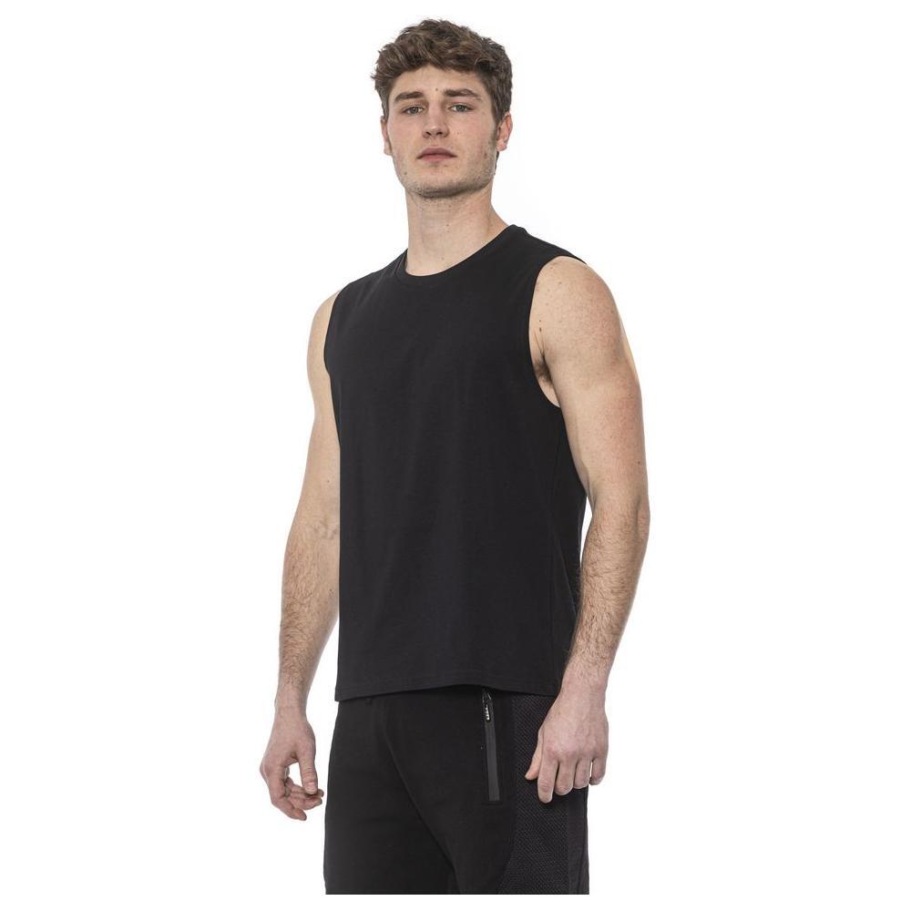 Tond Black Cotton Tank Top