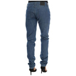 Costume National Elegant Boy Fit Blue Wash Jeans Costume National Dark Slate Gray