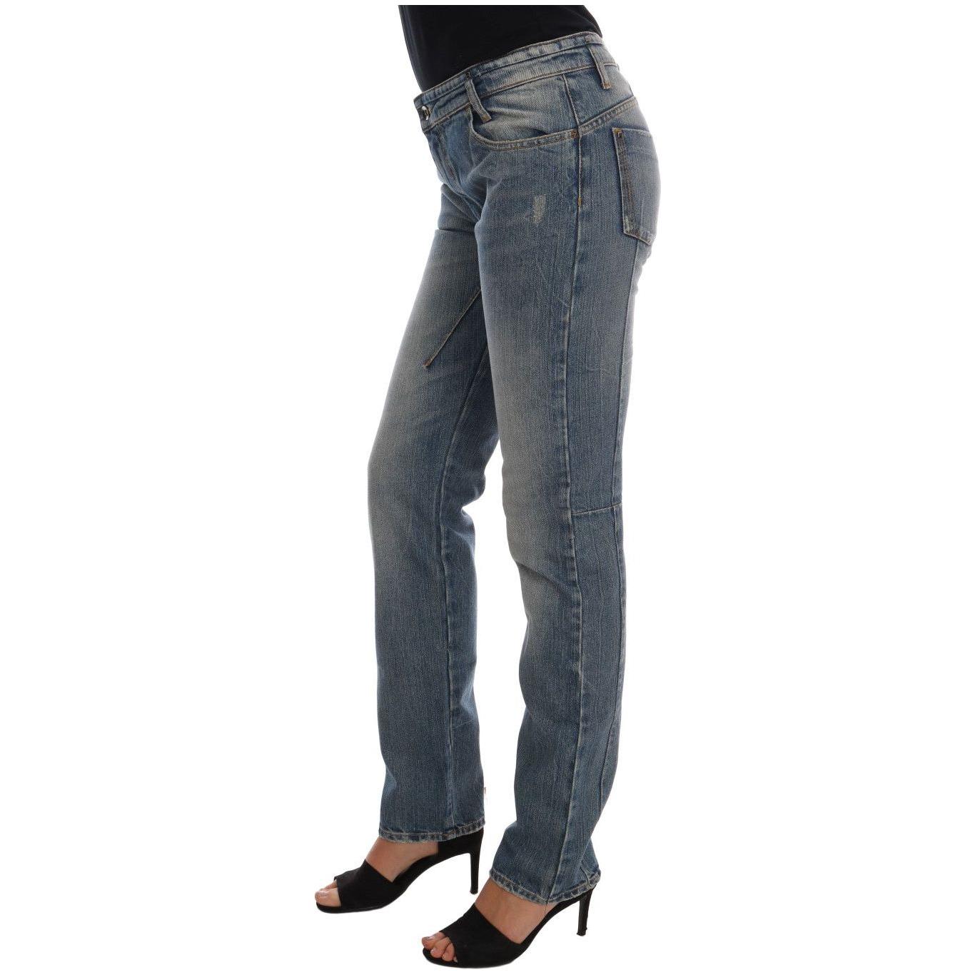 Costume National Blue Cotton Stretch Denim Jeans