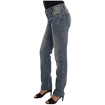 Costume National Chic Blue Slim Fit Designer Jeans Costume National Dark Slate Gray