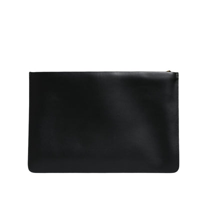 Dolce & Gabbana Black Calfskin Leather Mediterranean Pouch Bag