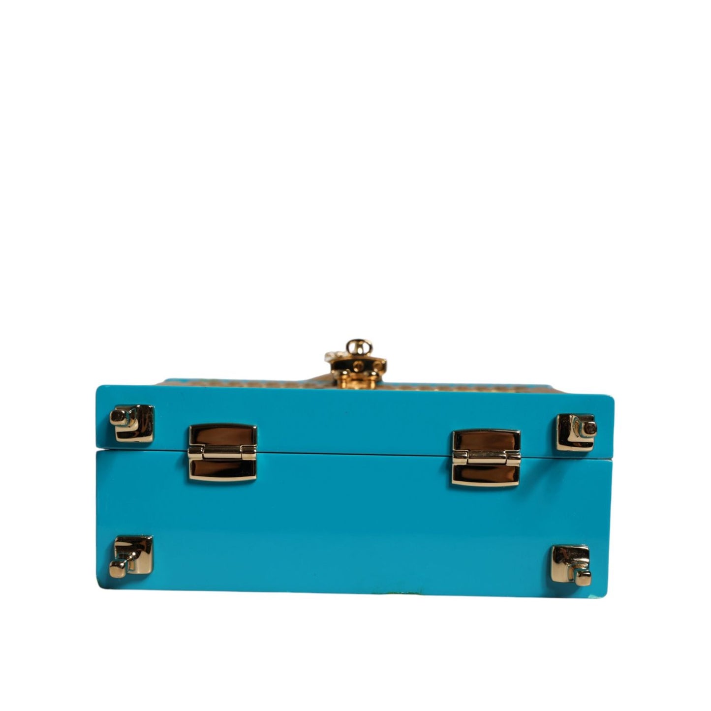 Dolce & Gabbana Multicolor Wood Leather Clutch Shoulder Bag