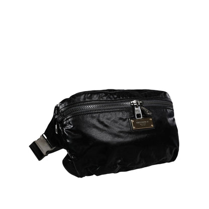 Dolce & Gabbana Black Nylon Fabric Belt Waist Fanny Pack Bag