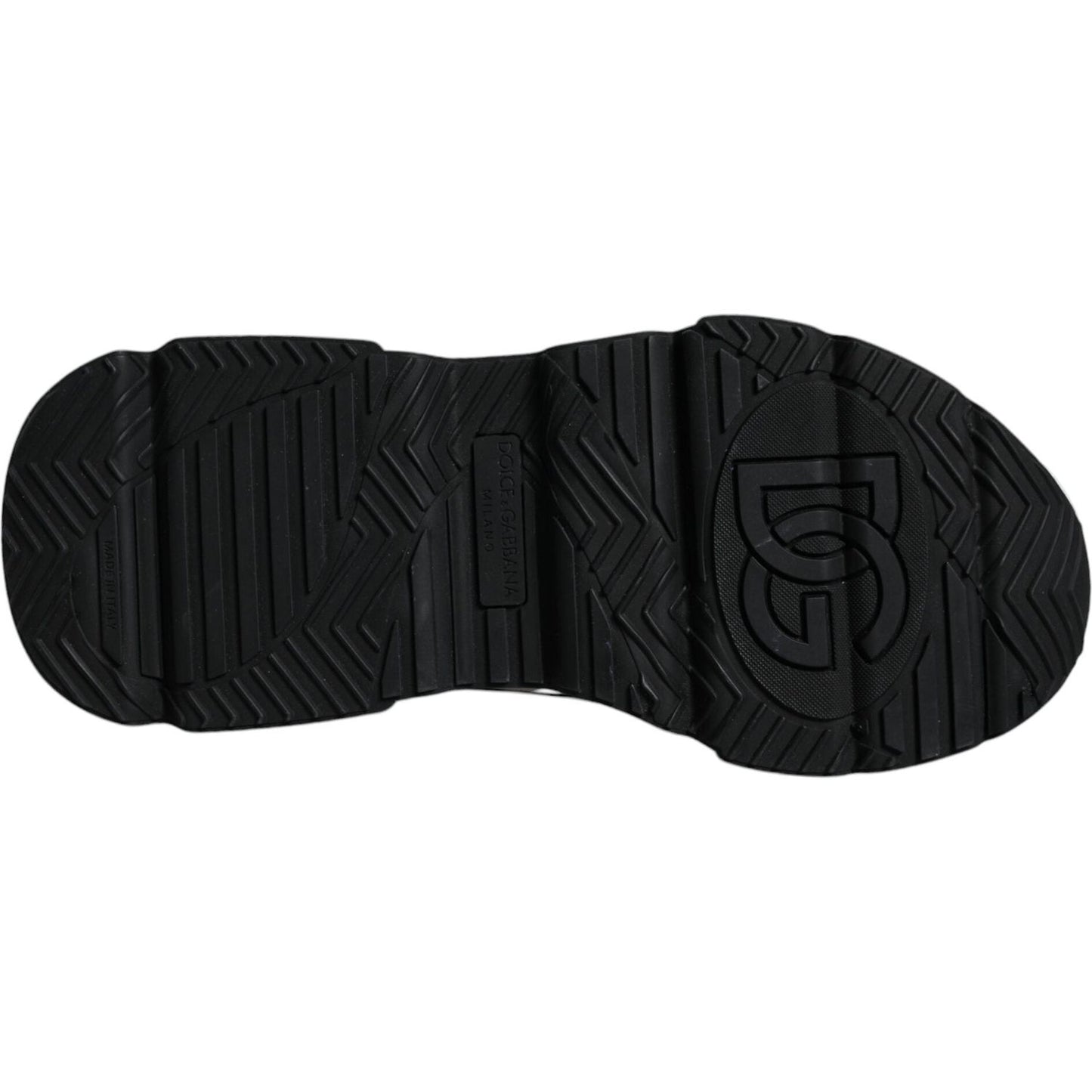 Dolce & Gabbana White Black Logo Plaque Daymaster Sneakers Shoes