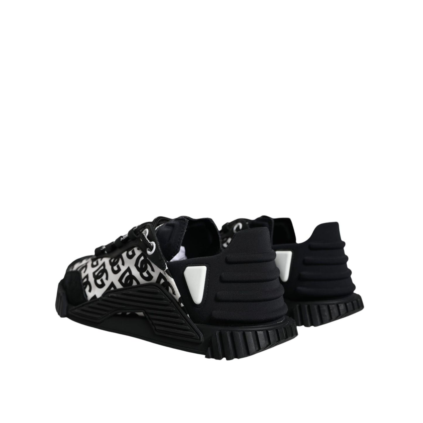 Dolce & Gabbana Black Logo Lace Up Low Top NS1 Sneakers Shoes