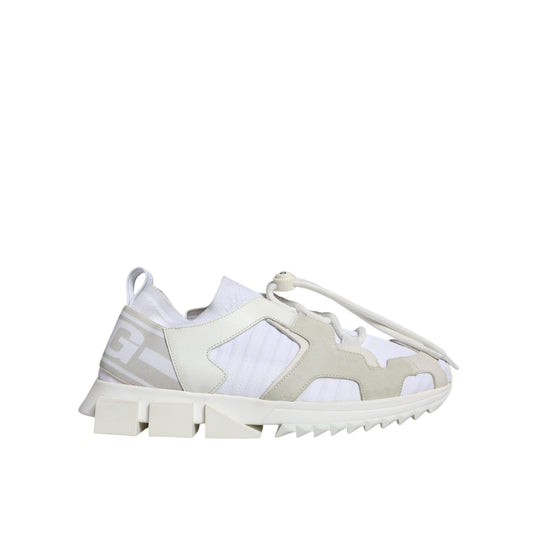 Dolce & Gabbana White Mesh Sorrento Trekking Sneakers Shoes