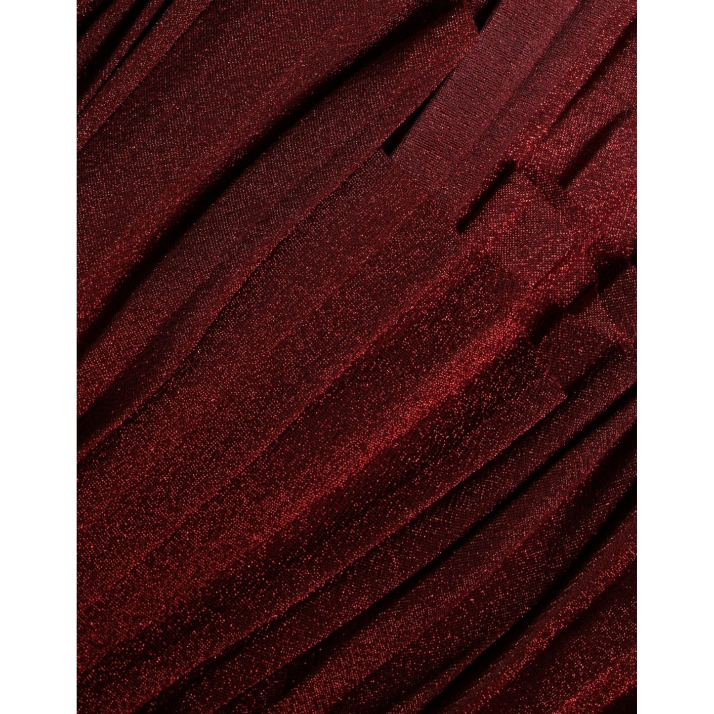 Dolce & Gabbana Red One Shoulder Pleated A-line Mini Dress