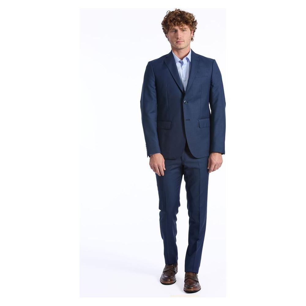 Baldinini Trend Blue Wool Suits & Blazer
