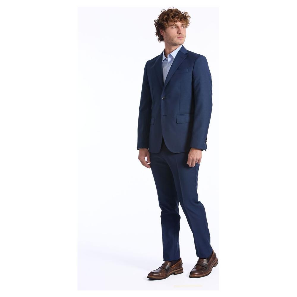 Baldinini Trend Blue Wool Suits & Blazer