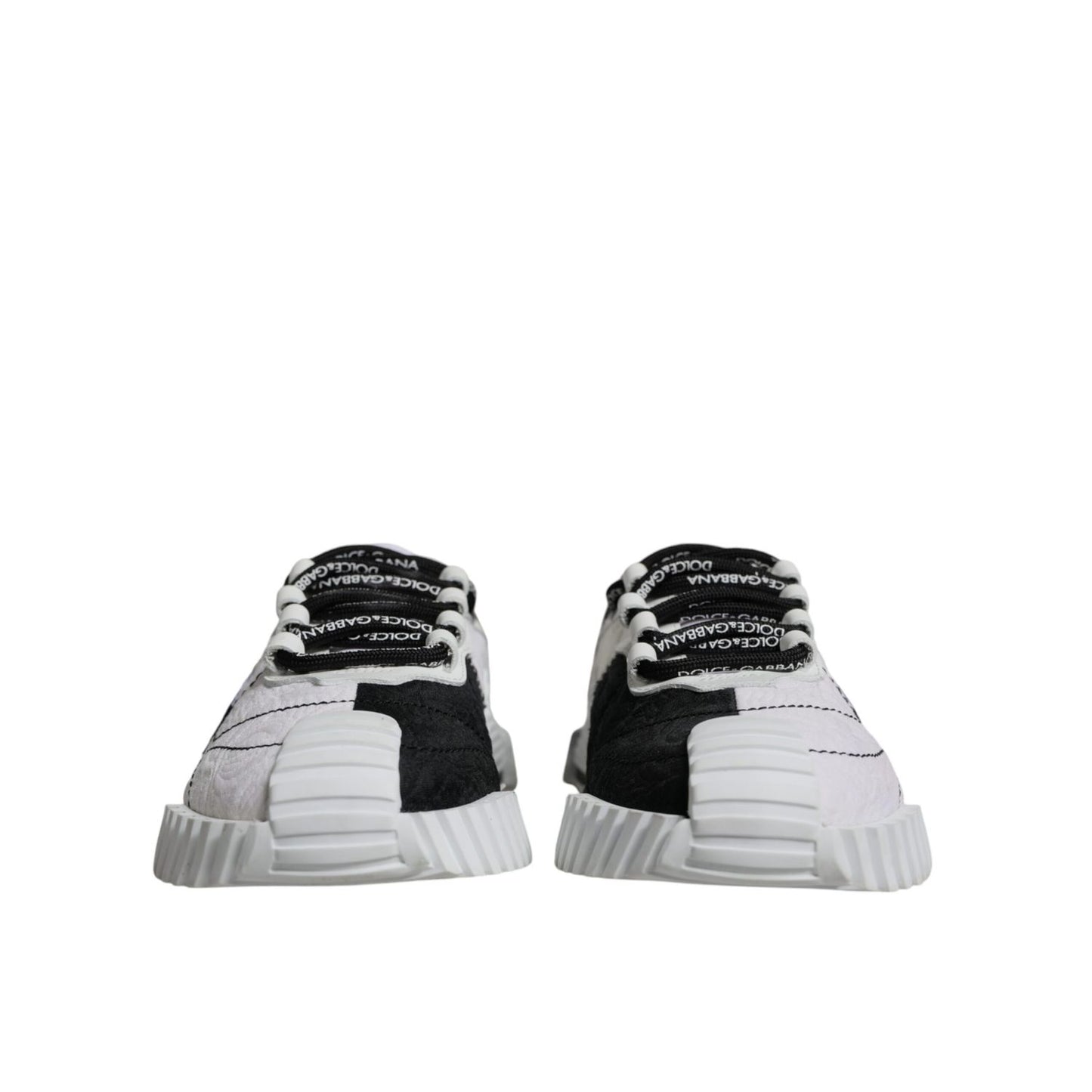 Dolce & Gabbana White Black Low Top NS1 Sneakers Shoes