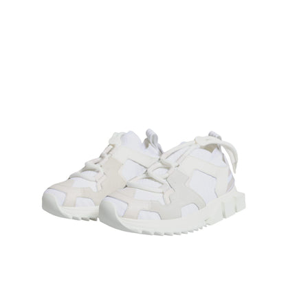 Dolce & Gabbana White Mesh Sorrento Trekking Sneakers Shoes