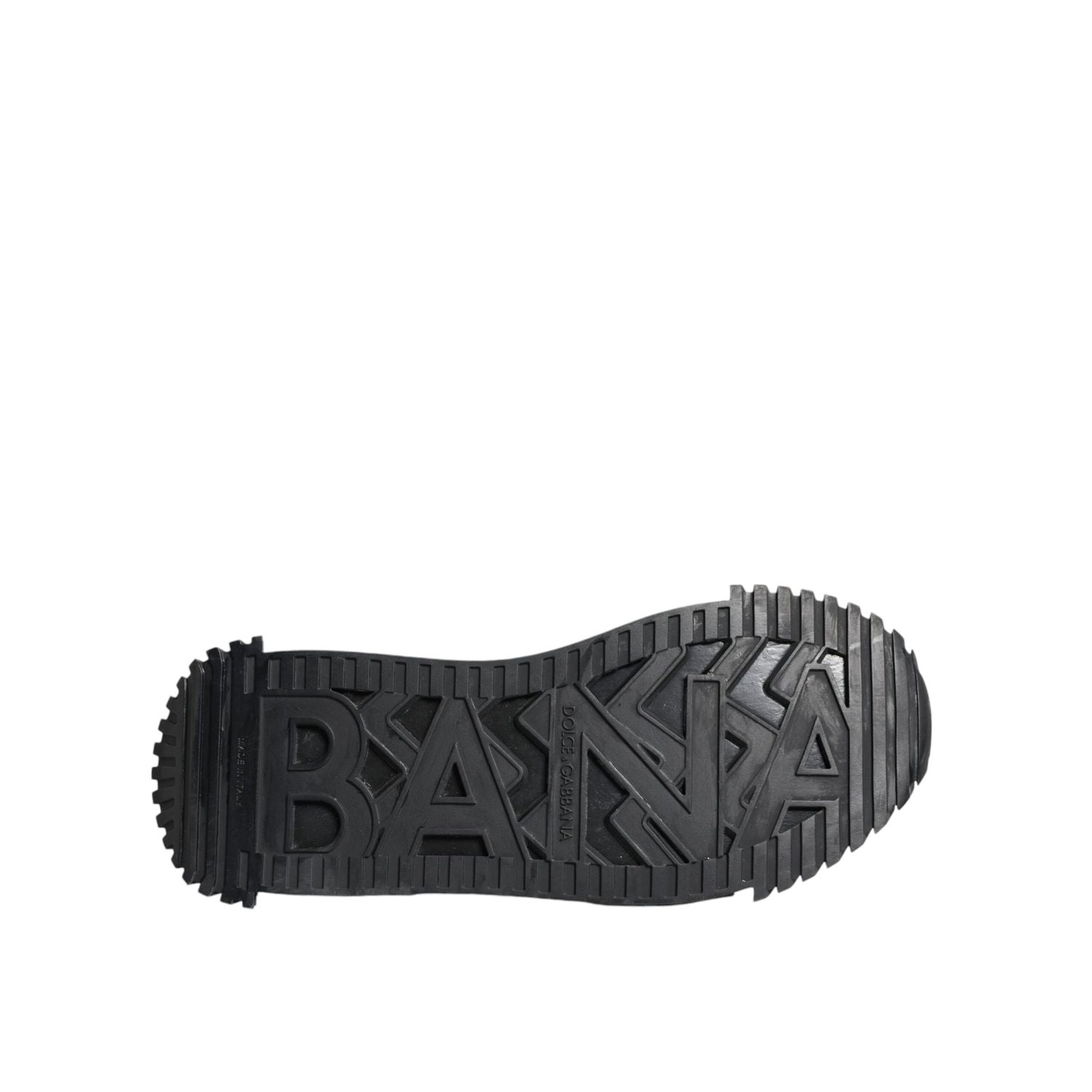 Dolce & Gabbana Black Logo Lace Up Low Top NS1 Sneakers Shoes