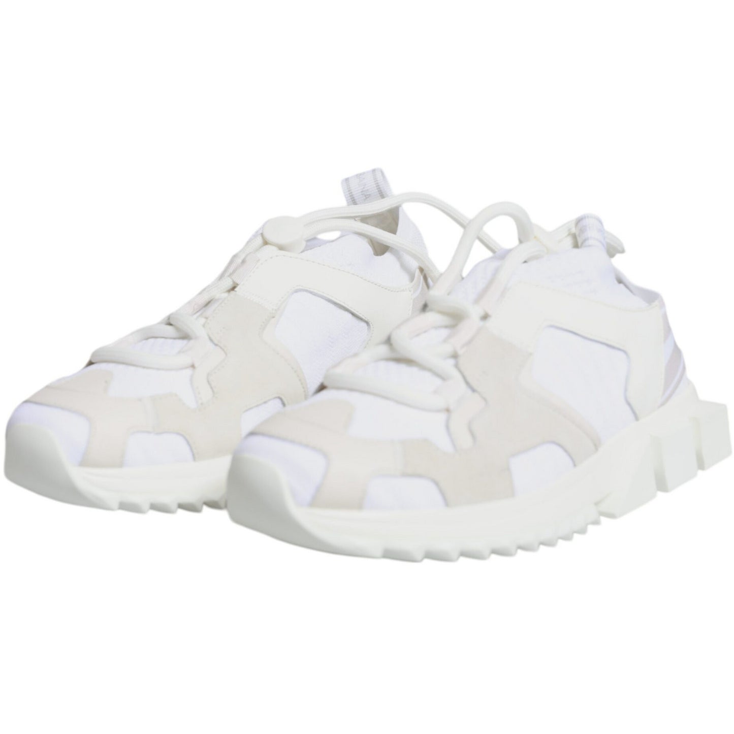 Dolce & Gabbana White Mesh Sorrento Trekking Sneakers Shoes
