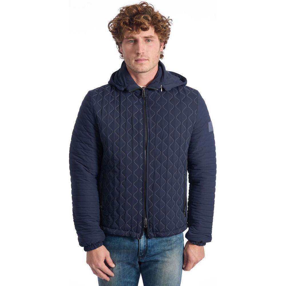 Roberto Pepe Luxury Blue Polyamide Jackets & Coat