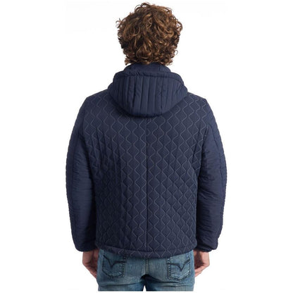 Roberto Pepe Luxury Blue Polyamide Men's Quilted Jacket