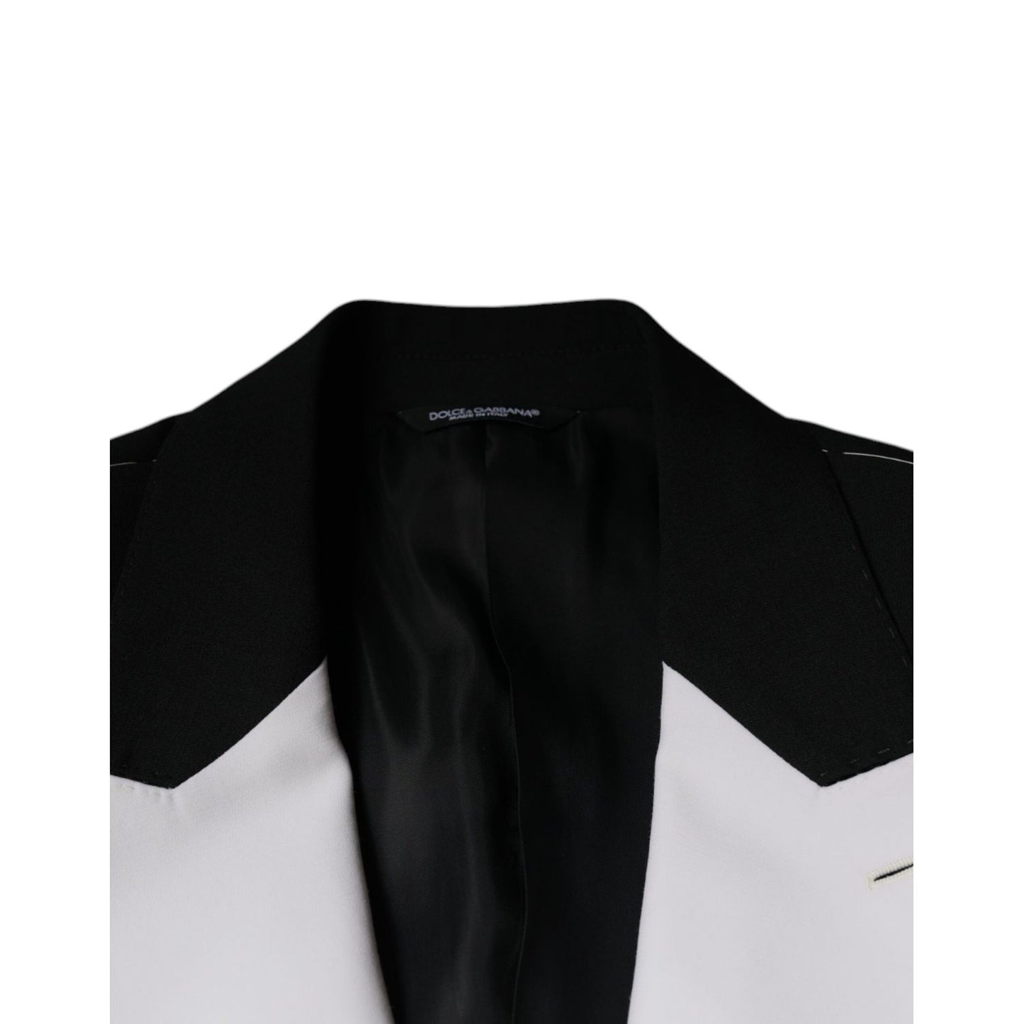 Dolce & Gabbana Black White Single Breasted Dress Blazer