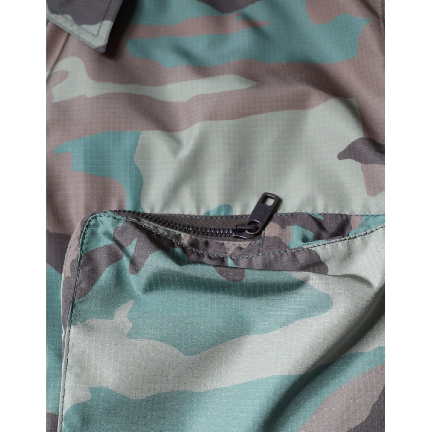 Dolce & Gabbana Multicolor Camouflage Button Down Shirt