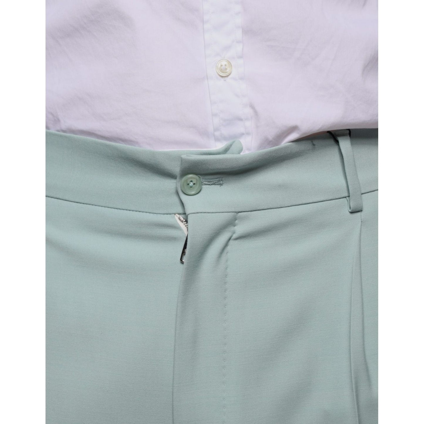 Dolce & Gabbana Mint Green Cotton Dress Pants