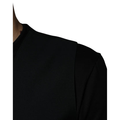 Dolce & Gabbana Black Wool Formal Dress Men Waistcoat Vest