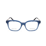 Bottega Veneta Bicolor Acetate Frames in blue and matte silver, women's glasses, size 51/17/140mm, featuring sleek design.