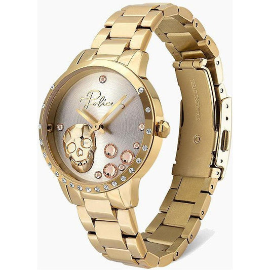 Police Gold Stainless Steel Watch POPL16071MSG22MAC