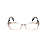 Alexander McQueen Bicolor Acetate Frames in beige and gray, stylish women's glasses with acetate material, size 52/15/140 mm.