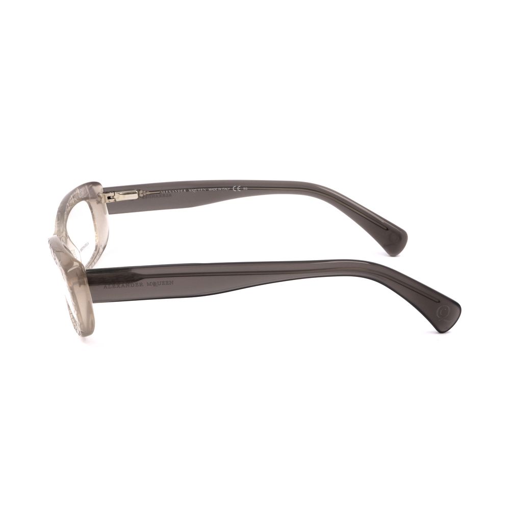 Side view of Alexander McQueen Bicolor Acetate Frames in beige and gray with a 52/15/140mm size.