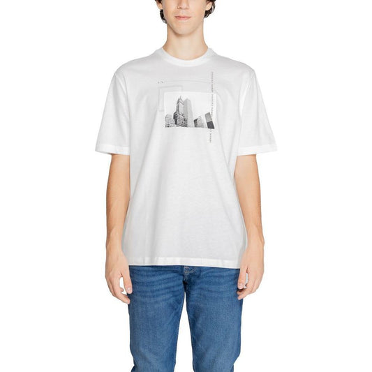 Armani Exchange White Cotton T-Shirt