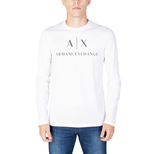 Armani Exchange White Cotton Long Sleeve AR-7253100008-IT44 | S