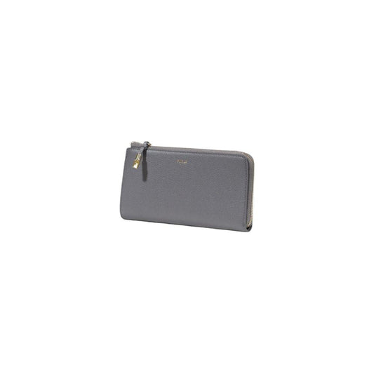 Furla gray leather women's wallet from Fall/Winter collection, featuring zip closure. Made from 100% high-quality leather.