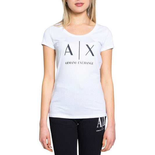 Armani Exchange White Cotton T-Shirt