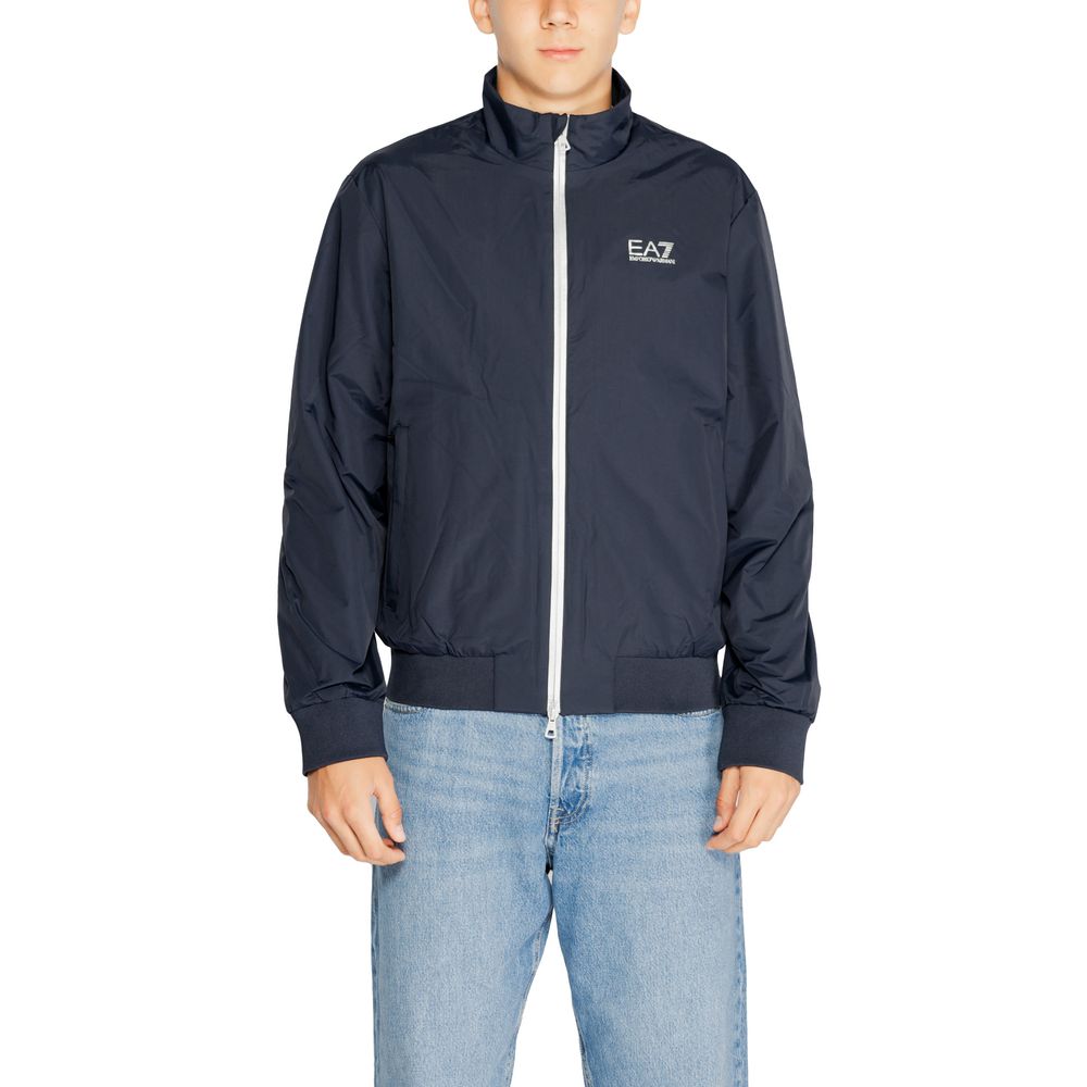 EA7 Emporio Armani Blue Polyamide Jackets And Coat